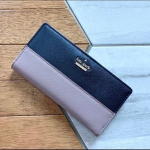 Kate Spade Saffiano Leather Two Tone Large Wallet